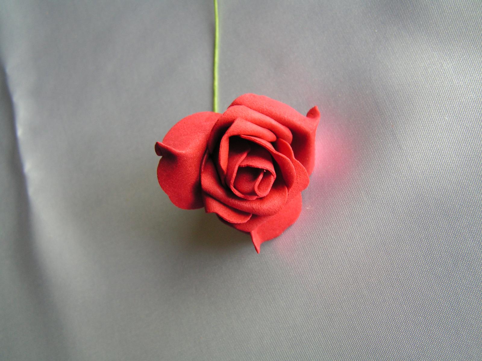 Tmavě červené pěnové růže - Obrázek č. 2