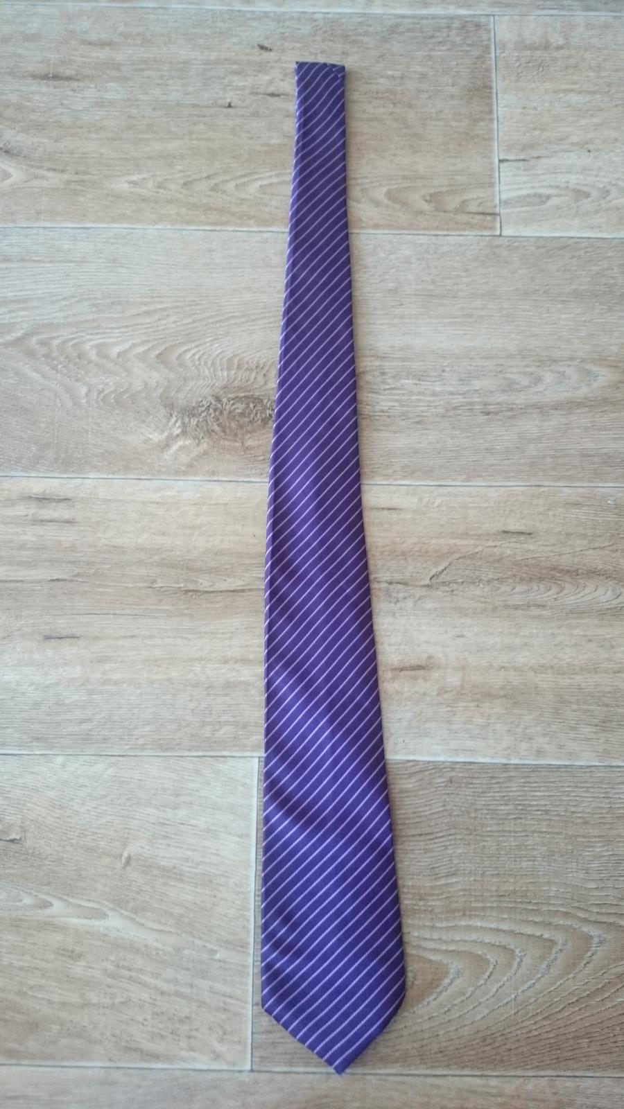 Kravata fialová proužky - Obrázek č. 1