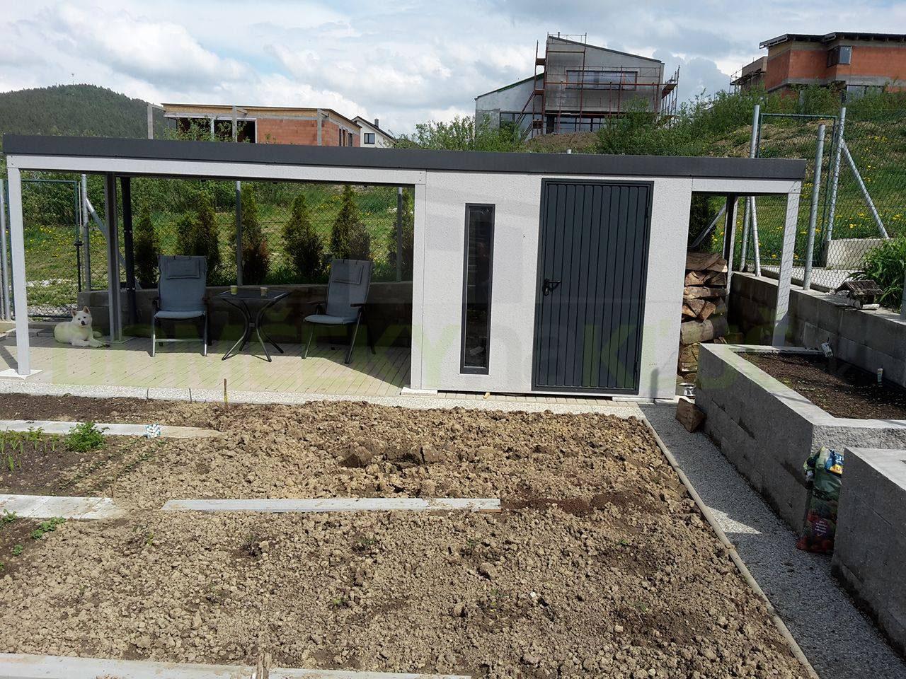 Montované záhradné domčeky GARDEON - Záhradný domček s pultovou strechou na náradie