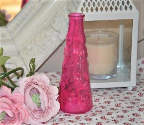 sklenená ružová váza - Obrázok č. 1