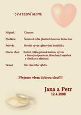 naše svatební menu