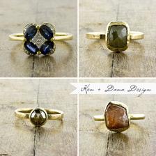 alternative rustic gemstone rings