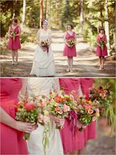 Peach and ivory combo