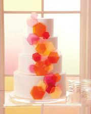 Modern, hexagonal cake