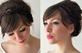 Bridal braid hair, love the simple make up too