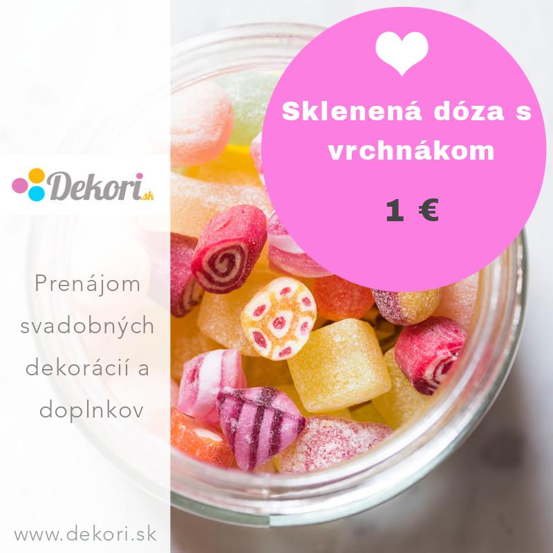 Sladký kútik / Candy bar - Sklenená dóza s vrchnákom

www.dekori.sk/product-page/sklenená-dóza-s-vrchnákom