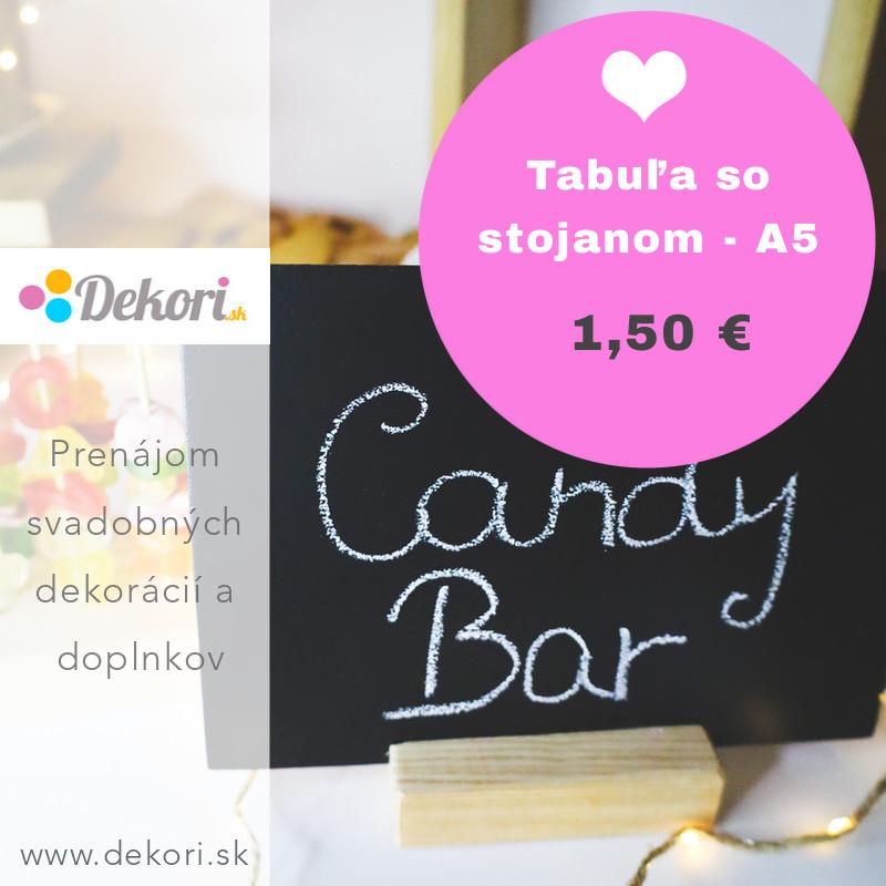 Sladký kútik / Candy bar - Tabuľa so stojanom - A5

www.dekori.sk/product-page/tabuľa-so-stojanom-a4
