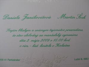 nase oznamenie