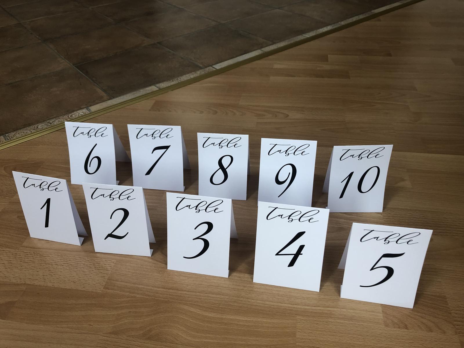 Čísla na stoly 1-10 - Obrázek č. 1