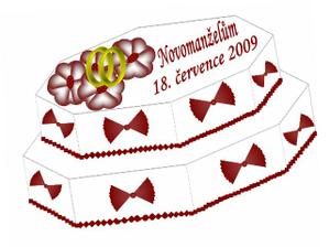 můj návrh svatebního dortu...v jednoduchosti je síla
