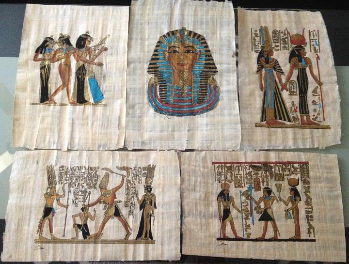 5 ks egyptských obrázkov - papirus - Obrázok č. 1