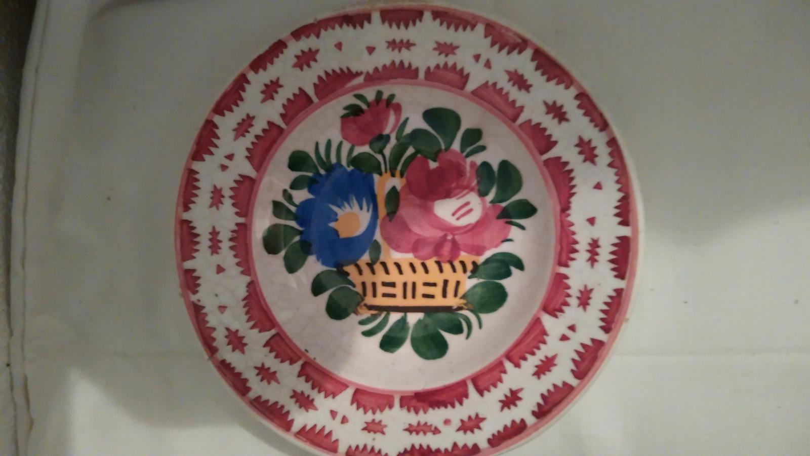 malovany tanierik kvety v kosiku - Obrázok č. 1