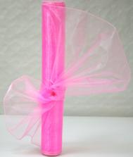 organza na stůl, crazy pink