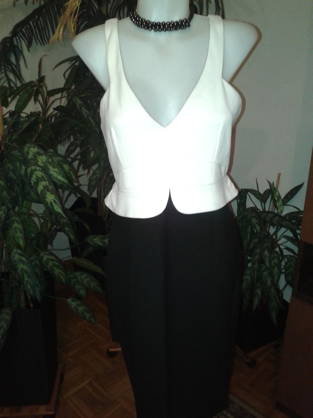 čierno biele korzetové šaty ZARA  - Obrázok č. 1
