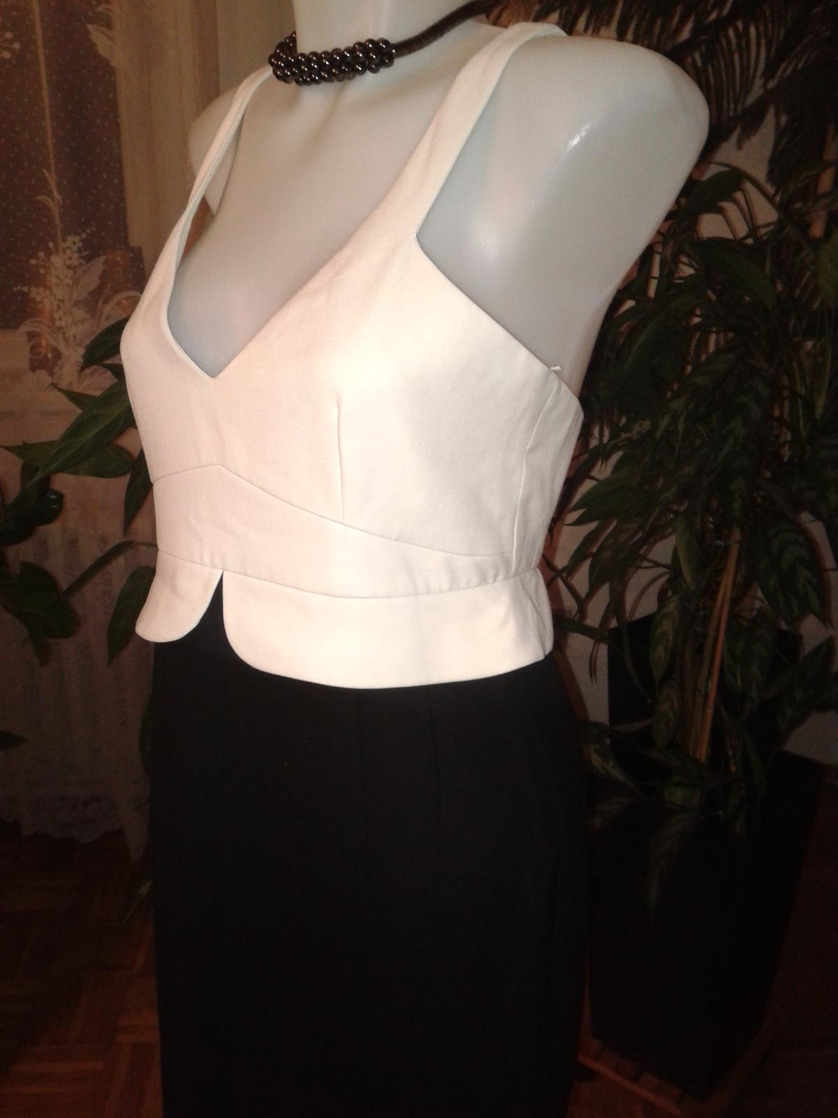 čierno biele korzetové šaty ZARA  - Obrázok č. 4