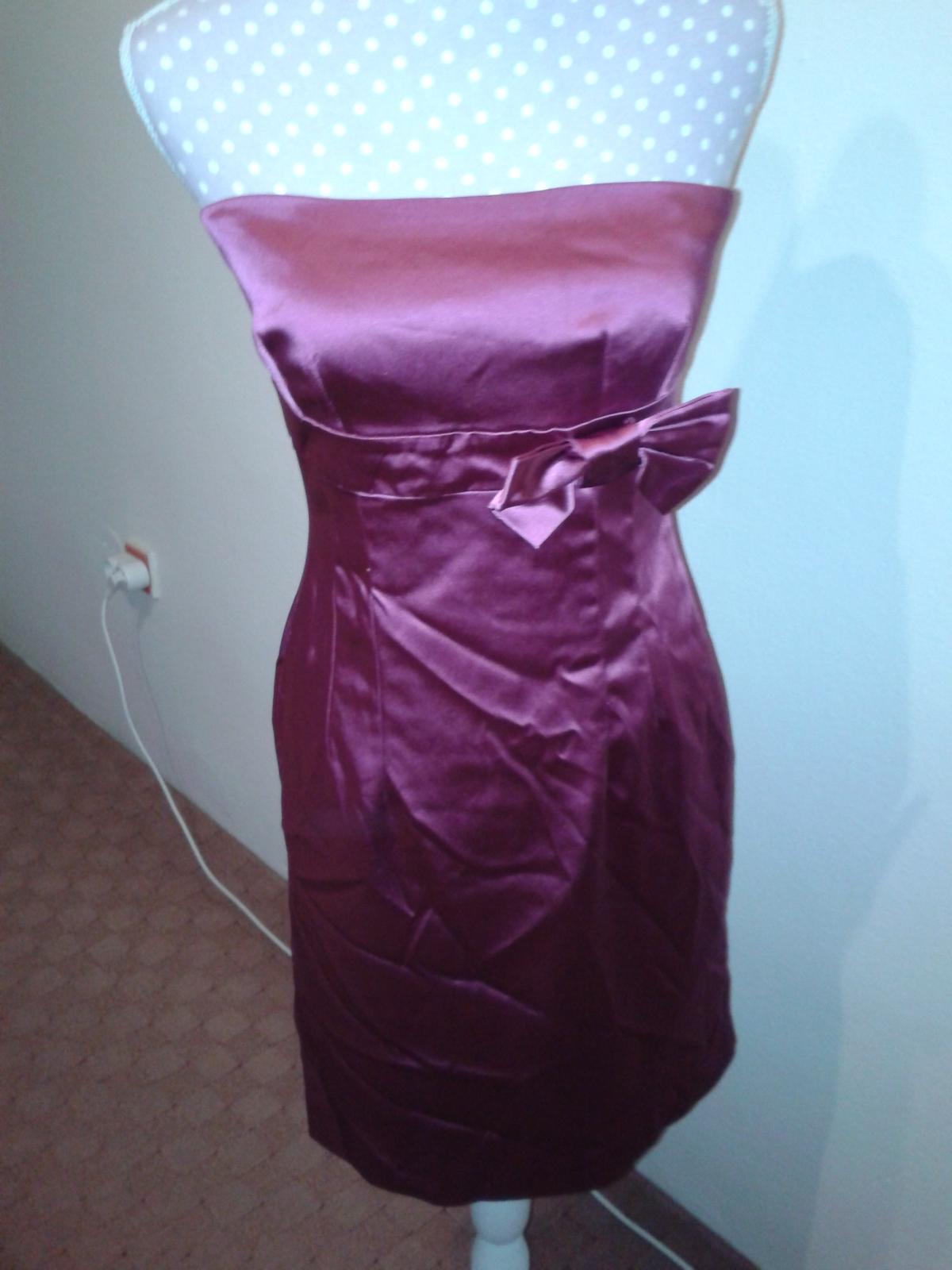 nové korzetové malinové šaty veľ. 38 - Obrázok č. 1