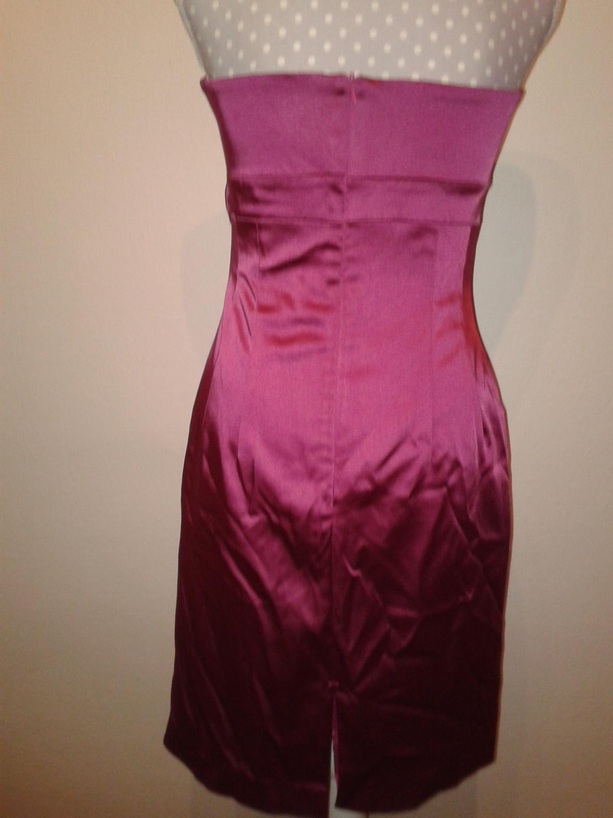 nové korzetové malinové šaty veľ. 38 - Obrázok č. 3