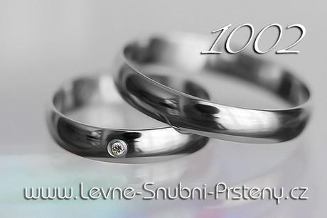 Snubní prsteny LSP 1002b + zirkon, zlato 14 kar. - Obrázek č. 1
