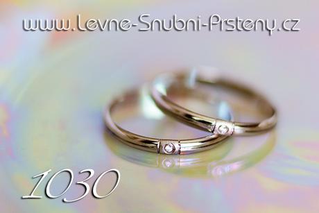 Snubní prsteny LSP 1030b + briliant, zlato 14 k. - Obrázek č. 1