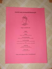 Svatební menu.