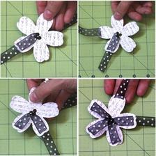 DIY: http://forscrappingoutloud.blogspot.sk/2010/08/woven-flower-tutorial.html