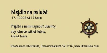 Pozvánka na Večerní mejdlo na palubě