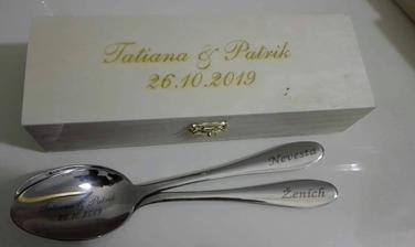 Svadobné lyžice na polievku :-) Gravírované