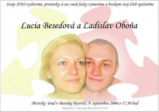 naše svadobné oznámenie