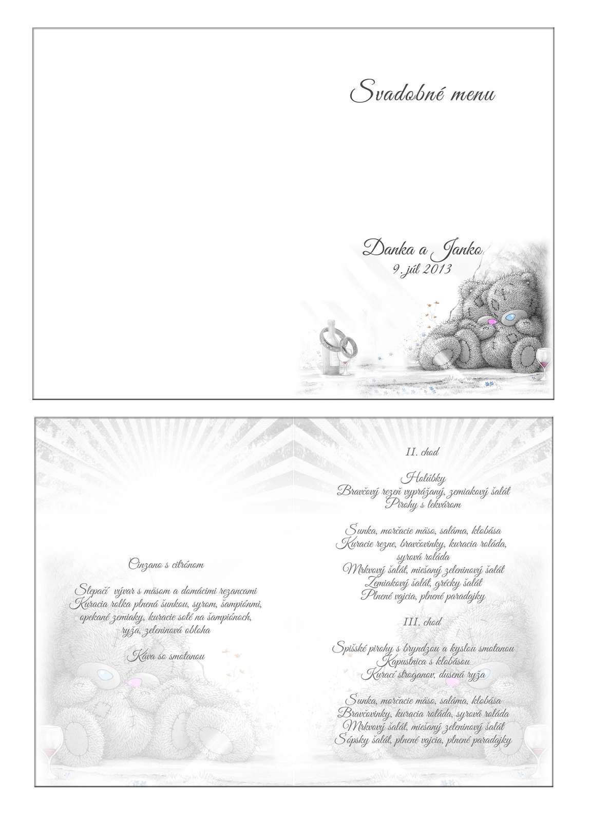 Svadobné menu - Obrázok č. 1
