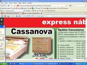 nocne stoliky Cassanova, aspon tie, postel este nemame..