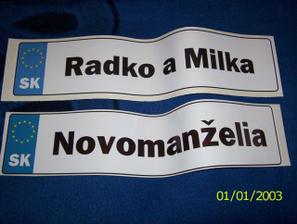 a nakoniec aj nalepovacie SPZ...