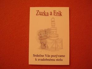 Hotové sú už aj pozvánky k svadobnému stolu...