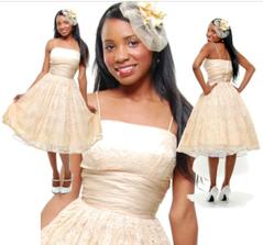 Šaty (krajka) ve stylu 50s (ivory) $198 = 3591 Kč