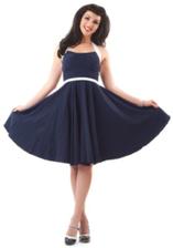 Šaty (navy) ve stylu 50s = $80 = 1451 Kč