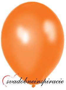Perleťové balóniky - oranžové (20 ks za 2,20 Eur) - Obrázok č. 1