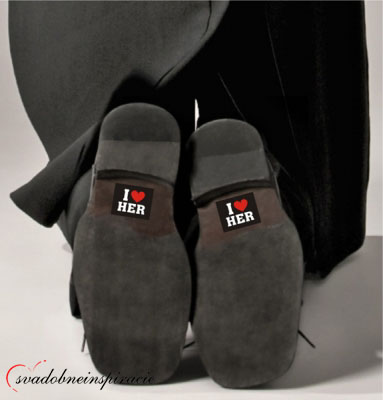 Nálepky na topánky "I LOVE HER" (2 ks) - Obrázok č. 2