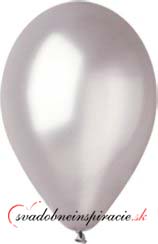 Perleťové balóniky -Strieborné (20 ks za 2,20Eur) - Obrázok č. 1