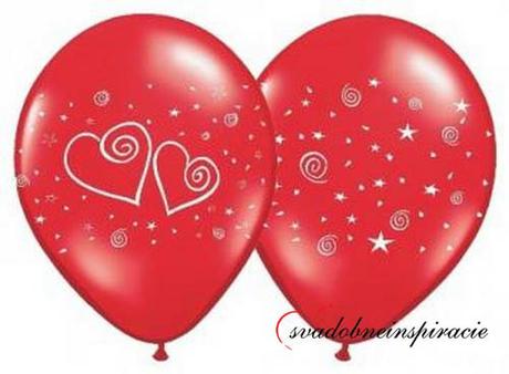Balóny "IN LOVE" - Červené (10 ks)  - Obrázok č. 1