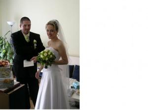 at home - he brought me my bouquet