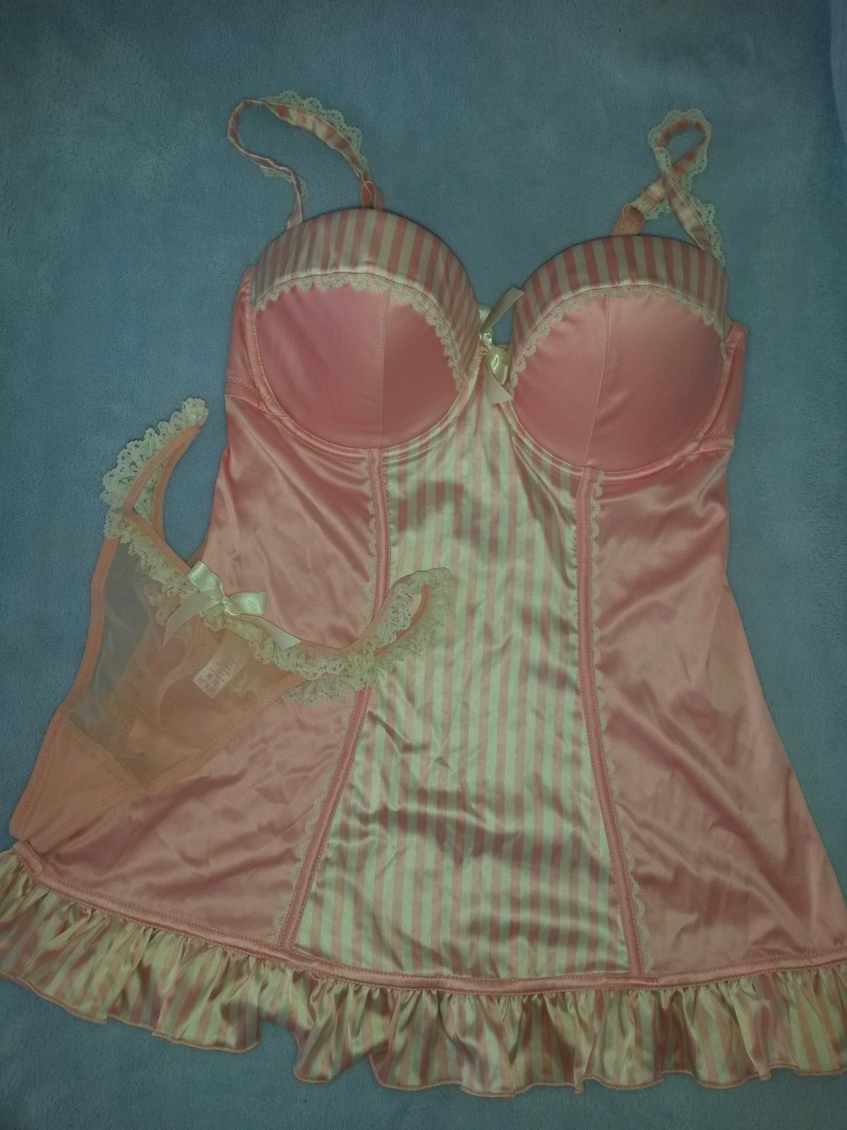 Růžové spodní prádlo - body a tanga, la Senza,nové - Obrázek č. 1