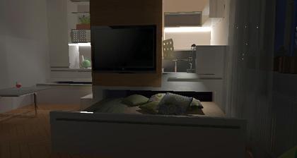 LED pasy pod policami