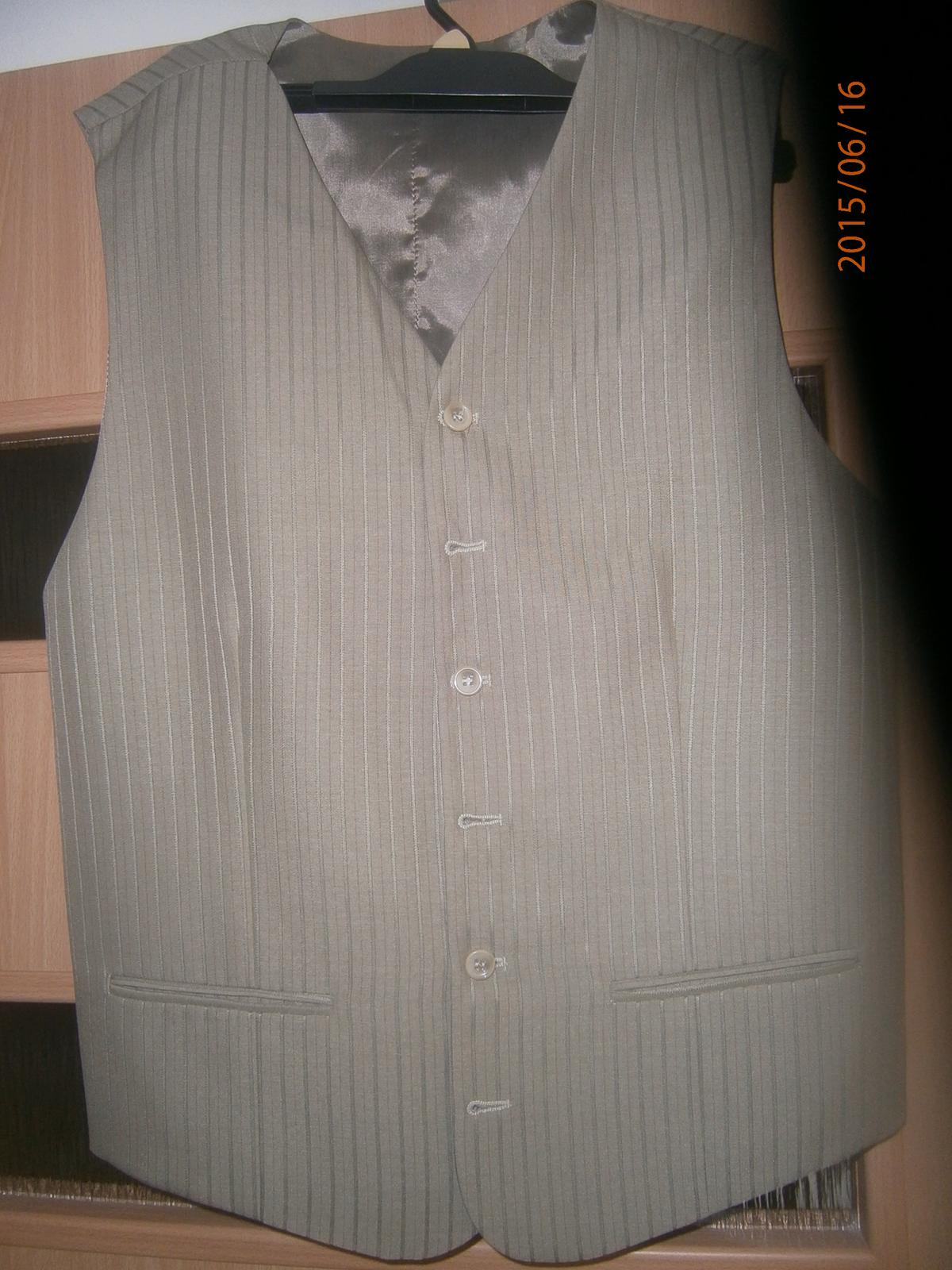 oblek-sako ,vesta,kalhoty, vel.50 - Obrázek č. 3
