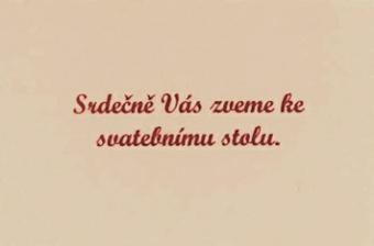 Pozvánky ke stolu jsou oboustranné...