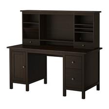 HEMNES Stôl s prídavným dielom, čierno-hnedá € 368