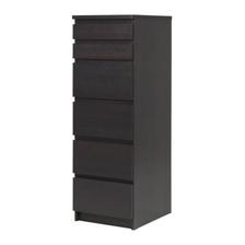 MALM Komoda, 6 zásuviek, čierno-hnedá, zrkadlové sklo € 119
