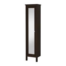HEMNES Vysoká skrinka so zrkadlom, čierno-hnedé moridlo € 179