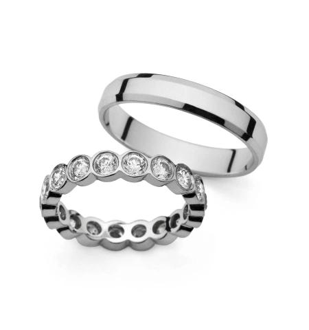 Snubní prsteny s obvodovými kameny