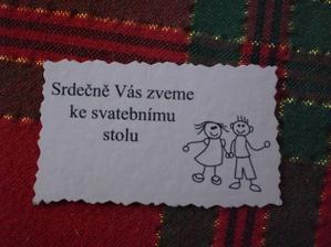 Nesmí chybět - ke svatebnímu stolu :)