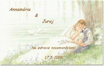 potom som vyrobila etikety na svadobné vínko, dobré nie?