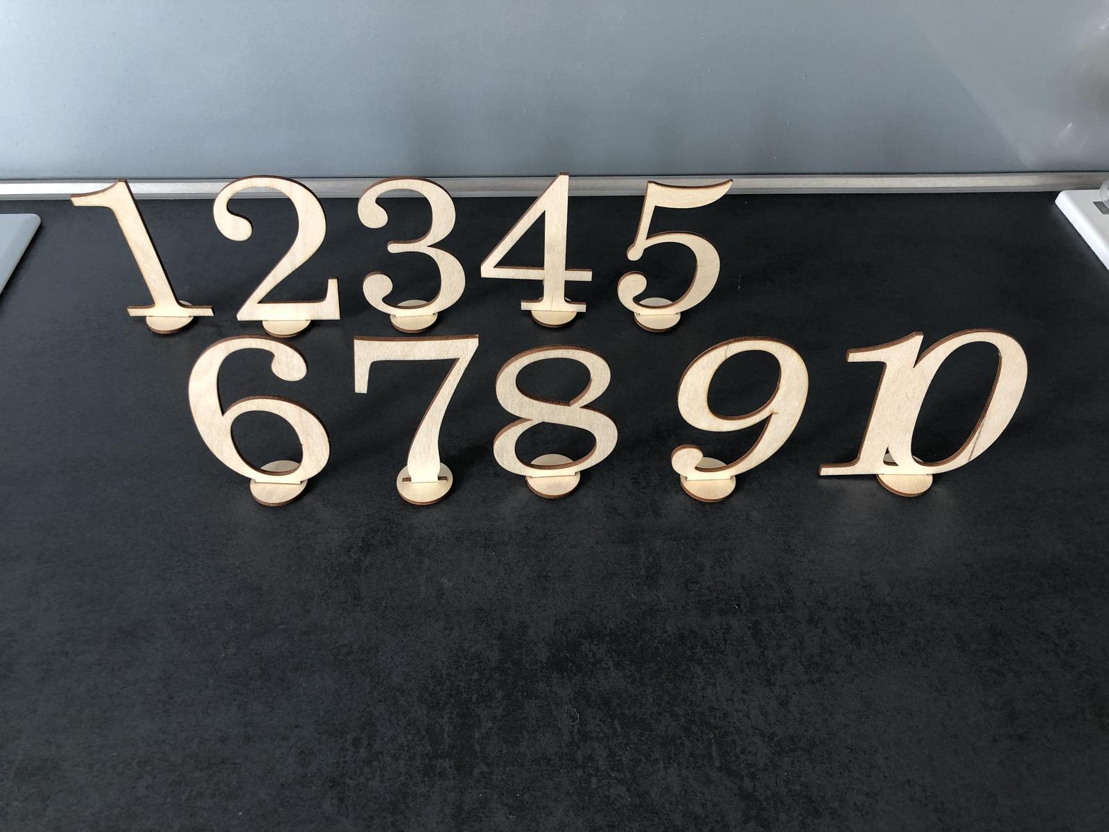 Dřevěná čísla stolů 1 - 10 - Obrázek č. 1